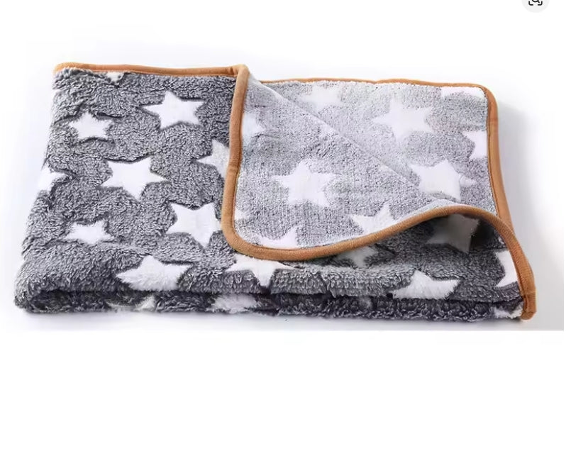 Soft And Fluffy Pet Dog Blanket Cute Star Printing Pet Mat Warm Breathable Skin Friendly Cats And Dogs Bed Blanket Pet Supplies