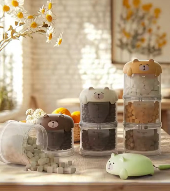 Portable Plastic Multi-Layer Moisture-Proof pet Snacks Storage Box
