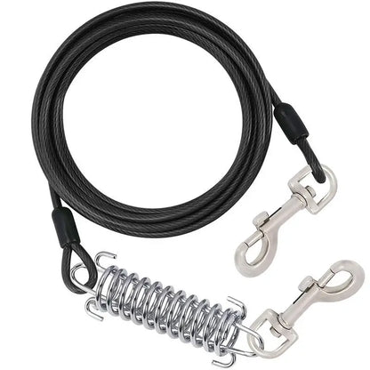 Heavy-Duty Double Dog Leash, Iron Wire Durable Chew-Proof Design, Outdoor Tie-Out Cable For Large Dogs (Anti-Escape)
