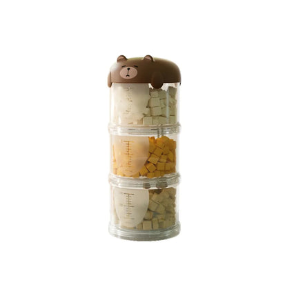 Multifunctional Plastic Multi-Layer Cat Food Box Sealed Cute Dog Snacks Storage
