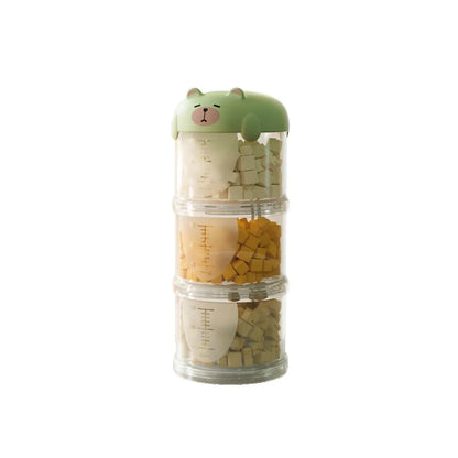 Multifunctional Plastic Multi-Layer Cat Food Box Sealed Cute Dog Snacks Storage