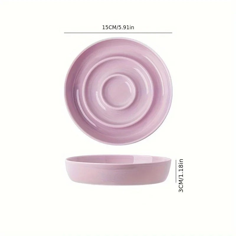 New Ceramic Pet Slow-Food Bowls And Plates Anti-Knock Cat Food Bowls To Protect Cervical Shelf Retractable Dog Basin Pet Supplie