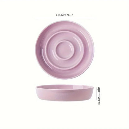 New Ceramic Pet Slow-Food Bowls And Plates Anti-Knock Cat Food Bowls To Protect Cervical Shelf Retractable Dog Basin Pet Supplie