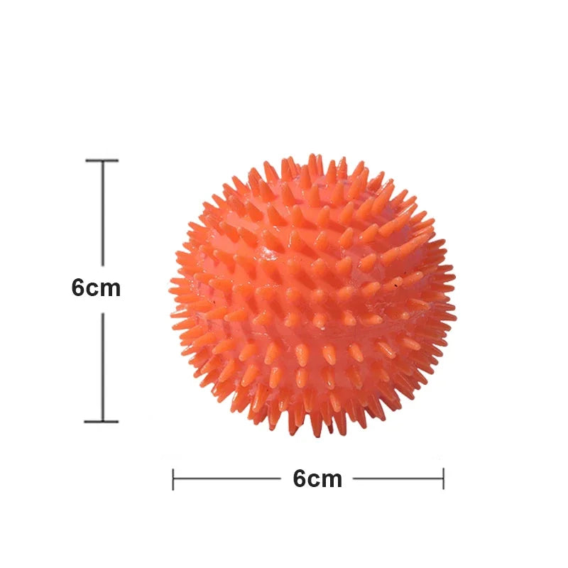 CANBOUN Pet Dog Toys Cat Puppy Sounding Toy Polka Squeaky Tooth Cleaning Ball