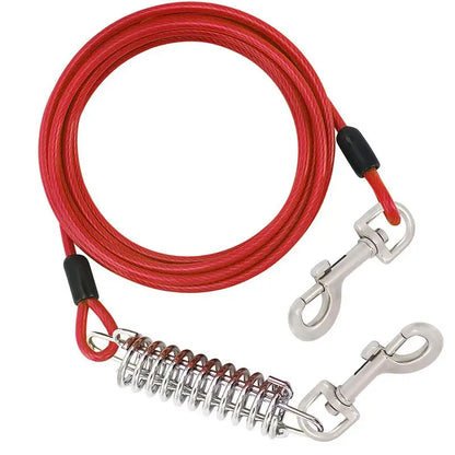 Heavy-Duty Double Dog Leash, Iron Wire Durable Chew-Proof Design, Outdoor Tie-Out Cable For Large Dogs (Anti-Escape)