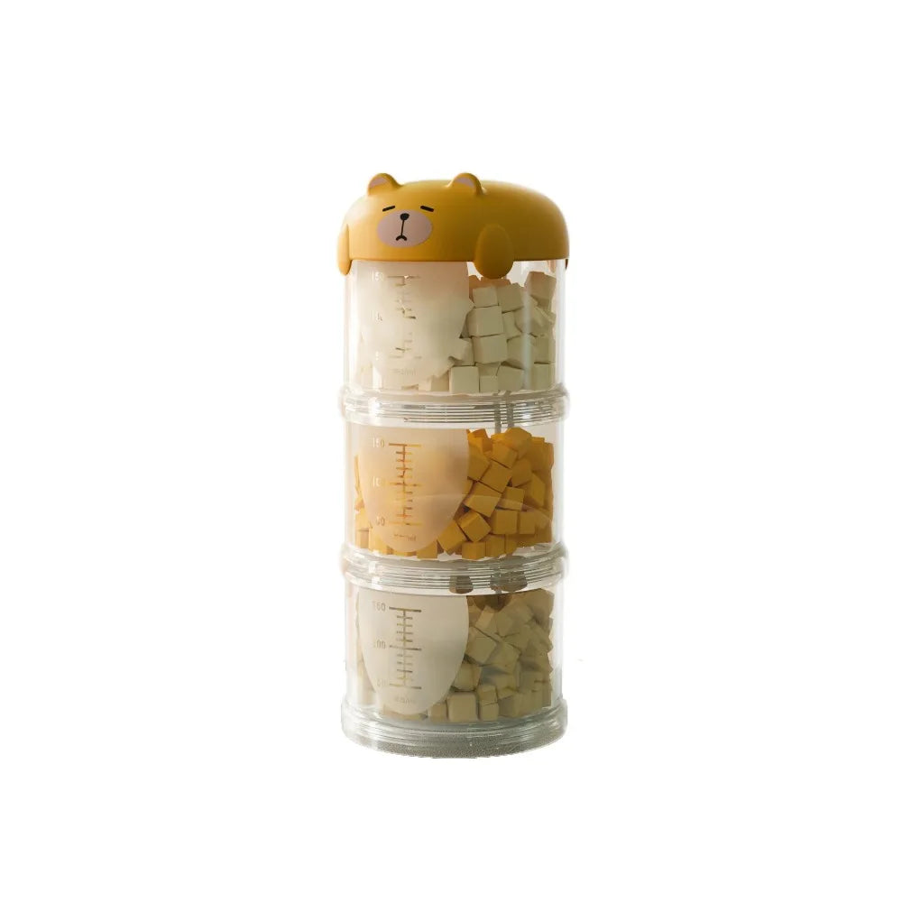 Multifunctional Plastic Multi-Layer Cat Food Box Sealed Cute Dog Snacks Storage