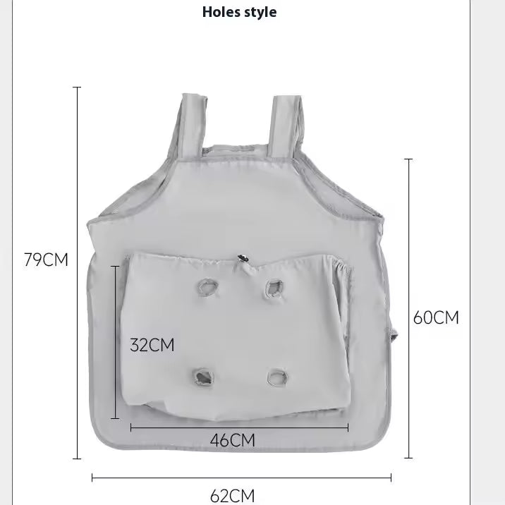 Anti-Fur Cat Lover Smock Wearable Kangaroo Pocket Cat Apron Durable Material Pet Grooming Accessories