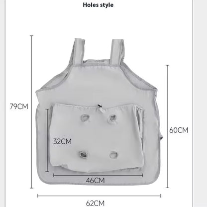 Anti-Fur Cat Lover Smock Wearable Kangaroo Pocket Cat Apron Durable Material Pet Grooming Accessories