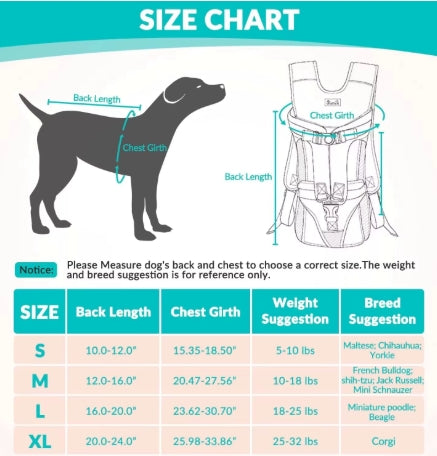 Dogs Carrier Backpack Thickened Sponge Pet Front Dog Carrier Backpacks Outdoor Portable
