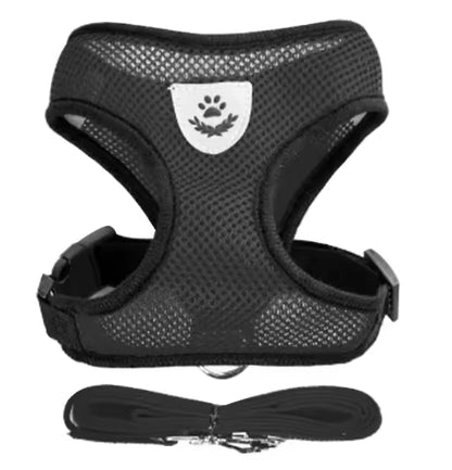 Cat Harness Vest Walking Lead Leash For Puppy Dogs Collar Polyester Adjustable