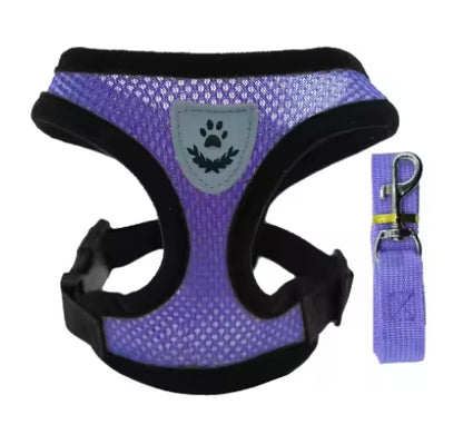 Cat Harness Vest Walking Lead Leash For Puppy Dogs Collar Polyester Adjustable