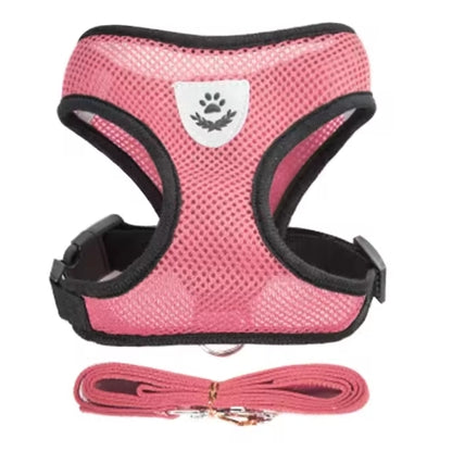 Cat Harness Vest Walking Lead Leash For Puppy Dogs Collar Polyester Adjustable
