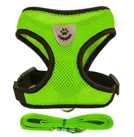 Cat Harness Vest Walking Lead Leash For Puppy Dogs Collar Polyester Adjustable