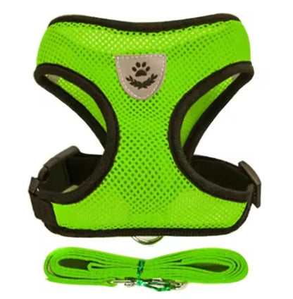 Cat Harness Vest Walking Lead Leash For Puppy Dogs Collar Polyester Adjustable