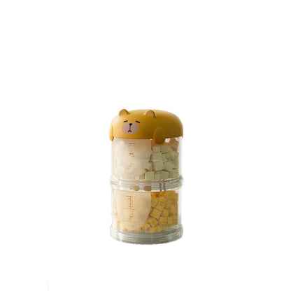Multifunctional Plastic Multi-Layer Cat Food Box Sealed Cute Dog Snacks Storage