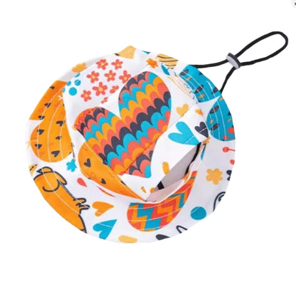 Fashion Adjustable Cat Fisherman Hat Ear Exposed Breathable Pet Sun Hat Comfortable Dog Sunscreen Hat Beach Activities