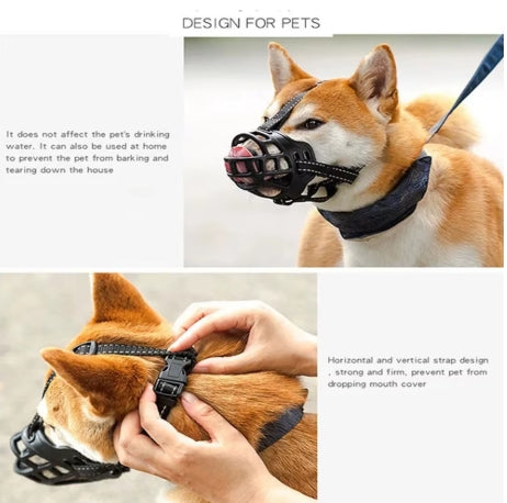 Dog Muzzle Anti-biting Chewing Mask Breathable Basket Dog Muzzle