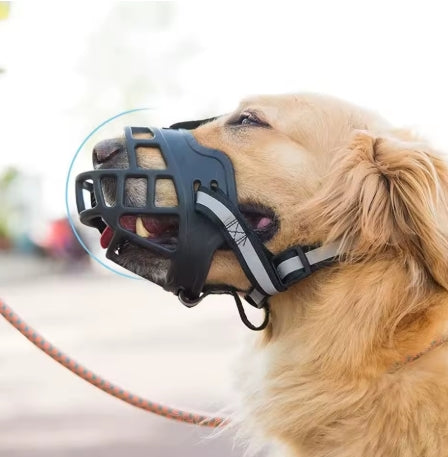 Dog Muzzle Anti-biting Chewing Mask Breathable Basket Dog Muzzle
