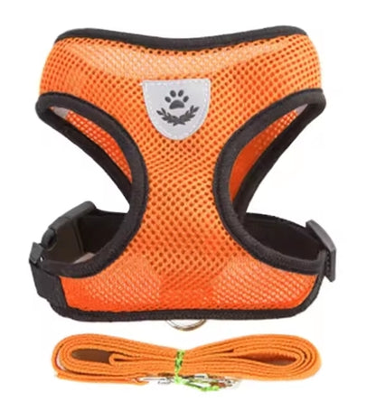 Cat Harness Vest Walking Lead Leash For Puppy Dogs Collar Polyester Adjustable