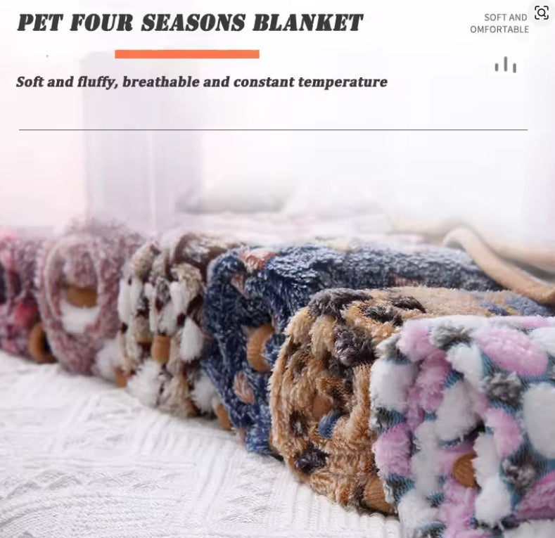 Soft And Fluffy Pet Dog Blanket Cute Star Printing Pet Mat Warm Breathable Skin Friendly Cats And Dogs Bed Blanket Pet Supplies