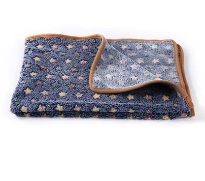 Soft And Fluffy Pet Dog Blanket Cute Star Printing Pet Mat Warm Breathable Skin Friendly Cats And Dogs Bed Blanket Pet Supplies